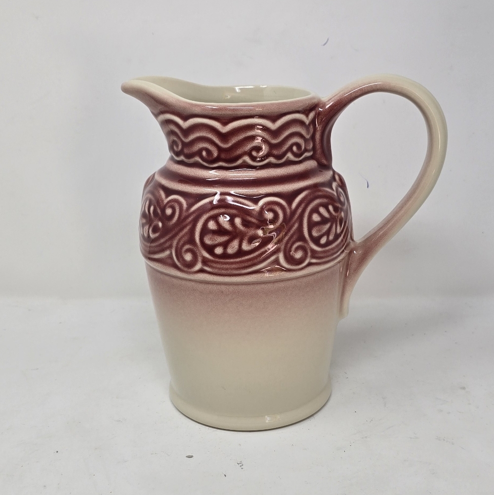 Longaberger ACO pottery paprika pitcher american crafts cottagecore farmhouse